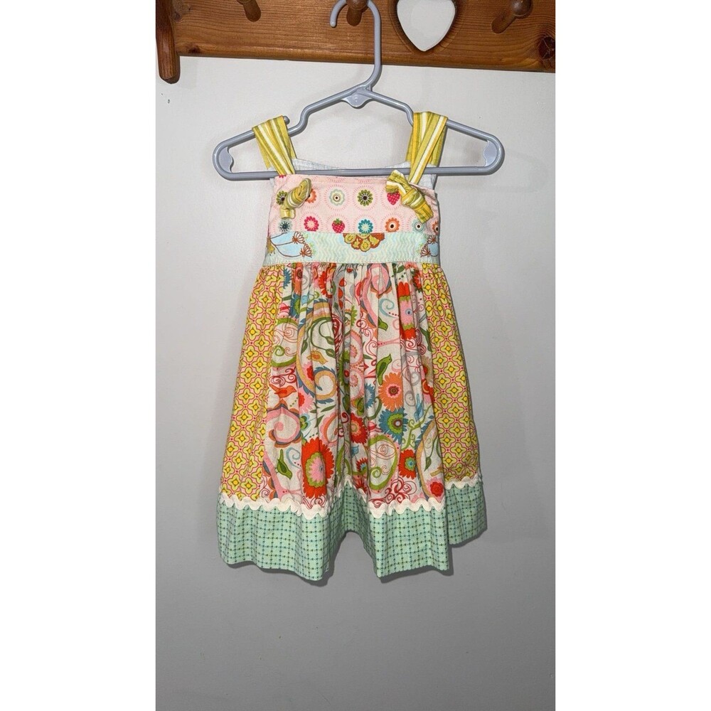 Matilda Jane Platinum Strawberry Ellie Knot Dress Size 2
